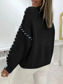 Blusa Feminina Tricot Inverno Gola Redonda