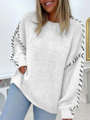Blusa Feminina Tricot Inverno Gola Redonda