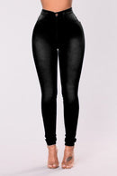 Jeans skinny de cintura alta feminino
