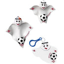 Chaveiro La'eeb 3 peças Pingente 2022 Copa do Mundo Catar Mascote La'eb Mochila Ornamento Acessórios Chave Bolsa Masculina e Feminina Pingente Boneca de Futebol, Branco, G
