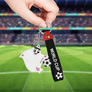 Chaveiro La'eeb 3 peças Pingente 2022 Copa do Mundo Catar Mascote La'eb Mochila Ornamento Acessórios Chave Bolsa Masculina e Feminina Pingente Boneca de Futebol, Branco, G
