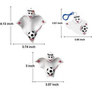 Chaveiro La'eeb 3 peças Pingente 2022 Copa do Mundo Catar Mascote La'eb Mochila Ornamento Acessórios Chave Bolsa Masculina e Feminina Pingente Boneca de Futebol, Branco, G