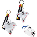 Chaveiro La'eeb 3 peças Pingente 2022 Copa do Mundo Catar Mascote La'eb Mochila Ornamento Acessórios Chave Bolsa Masculina e Feminina Pingente Boneca de Futebol, Branco, G