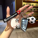 Chaveiro La'eeb 3 peças Pingente 2022 Copa do Mundo Catar Mascote La'eb Mochila Ornamento Acessórios Chave Bolsa Masculina e Feminina Pingente Boneca de Futebol, Branco, G
