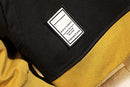 Moletom com capuz masculino GURUNVANI com cores contrastantes, Amarelo, XL