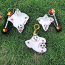 Chaveiro La'eeb 3 peças Pingente 2022 Copa do Mundo Catar Mascote La'eb Mochila Ornamento Acessórios Chave Bolsa Masculina e Feminina Pingente Boneca de Futebol, Branco, G