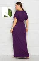 Vestido feminino plus size em V profundo
