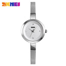 SKMEI Luxury Quartz Ladies Watch Thin Strap Fashion Women Watch Casual Stainless Steel Female Wristwatcch Relogio Feminino 1390