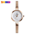 SKMEI Luxury Quartz Ladies Watch Thin Strap Fashion Women Watch Casual Stainless Steel Female Wristwatcch Relogio Feminino 1390