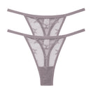 2 peças/conjunto de malha calcinha fio dental feminina