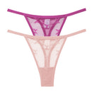 2 peças/conjunto de malha calcinha fio dental feminina