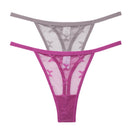 2 peças/conjunto de malha calcinha fio dental feminina