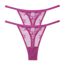 2 peças/conjunto de malha calcinha fio dental feminina