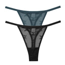 2 peças/conjunto de malha calcinha fio dental feminina