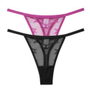 2 peças/conjunto de malha calcinha fio dental feminina