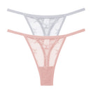 2 peças/conjunto de malha calcinha fio dental feminina