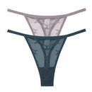 2 peças/conjunto de malha calcinha fio dental feminina