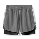 Bermudas 2 em 1 corrida, jogging, fitness, esporte, academia, treino