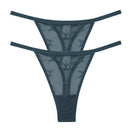 2 peças/conjunto de malha calcinha fio dental feminina