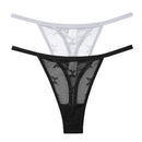 2 peças/conjunto de malha calcinha fio dental feminina