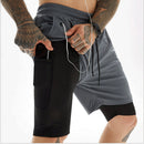 Bermudas 2 em 1 corrida, jogging, fitness, esporte, academia, treino