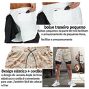 Bermudas 2 em 1 corrida, jogging, fitness, esporte, academia, treino