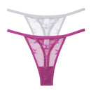 2 peças/conjunto de malha calcinha fio dental feminina
