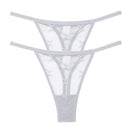 2 peças/conjunto de malha calcinha fio dental feminina