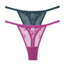 2 peças/conjunto de malha calcinha fio dental feminina