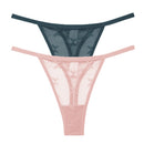 2 peças/conjunto de malha calcinha fio dental feminina