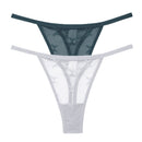 2 peças/conjunto de malha calcinha fio dental feminina