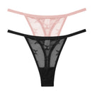 2 peças/conjunto de malha calcinha fio dental feminina