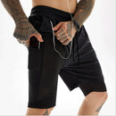 Bermudas 2 em 1 corrida, jogging, fitness, esporte, academia, treino