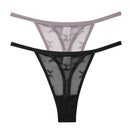 2 peças/conjunto de malha calcinha fio dental feminina