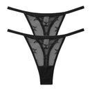 2 peças/conjunto de malha calcinha fio dental feminina