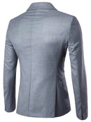Jaqueta masculina de terno fino de negócios, terno único