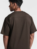 Camiseta masculina tamanho grande essencial de cor sólida
