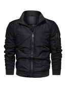 Jaqueta Masculina De Algodão Com Estilo Simples