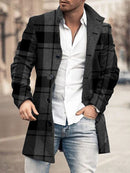 Sobretudo Clássico Xadrez Masculino
