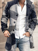 Sobretudo Clássico Xadrez Masculino