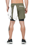 Shorts masculinos de corrida Speedwick2 em 1 com cordão