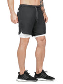 Shorts masculinos de corrida Speedwick2 em 1 com cordão