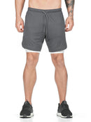 Shorts masculinos de corrida Speedwick2 em 1 com cordão