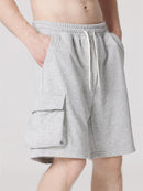 Shorts cargo masculinos de mídia mista