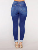 Calça jeans skinny rasgada Jagger feminina