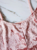 Sexy veludo com decote em v roupa interior conjunto de duas peças lingerie sexy conjunto de homewear