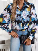 Top feminino estampado casual férias soltas
