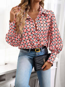 Top feminino estampado casual férias soltas