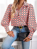 Top feminino estampado casual férias soltas