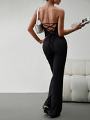 Novo macacão feminino elegante temperamento slim sexy